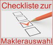 Checkliste Maklerauswahl